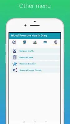 Blood Pressure Health Diary android App screenshot 1