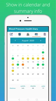 Blood Pressure Health Diary android App screenshot 2