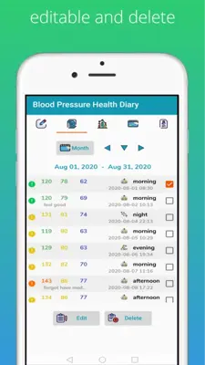 Blood Pressure Health Diary android App screenshot 4