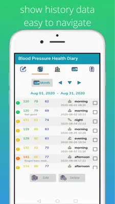 Blood Pressure Health Diary android App screenshot 5